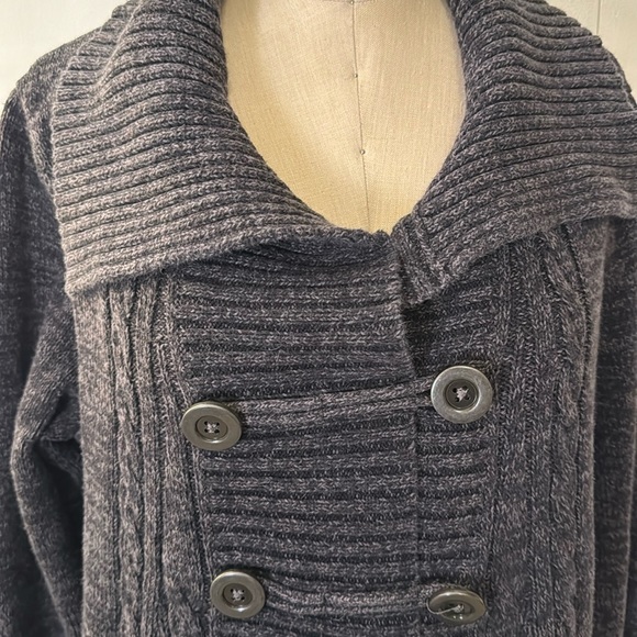 Style & Co toggle front wide collar sweater - Picture 2 of 6